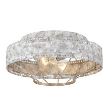 Golden 7856-FM OY - Wry Lighting Ferris 2-light Flush Mount in Oyster